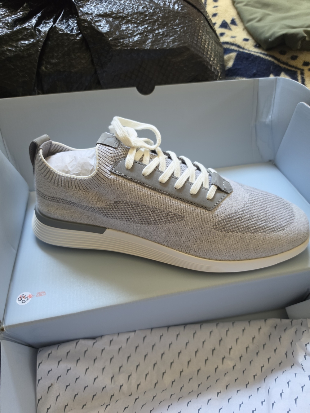 Wolf & Shepherd Men's Low Top Lace-Up Sneaker Gray Rubber Sole New Box